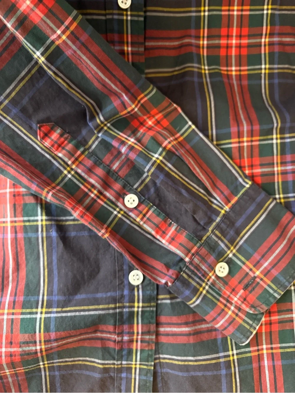 J. Crew Navy Plaid Fitted Button-Down Shirt - Picture 4 of 5